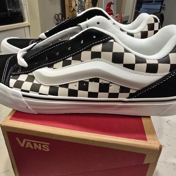 Vans Knu Skool Black White VN000D22BPB Sneaker Shoe Trainer Checkerboard SZ 12 - Picture 5 of 12